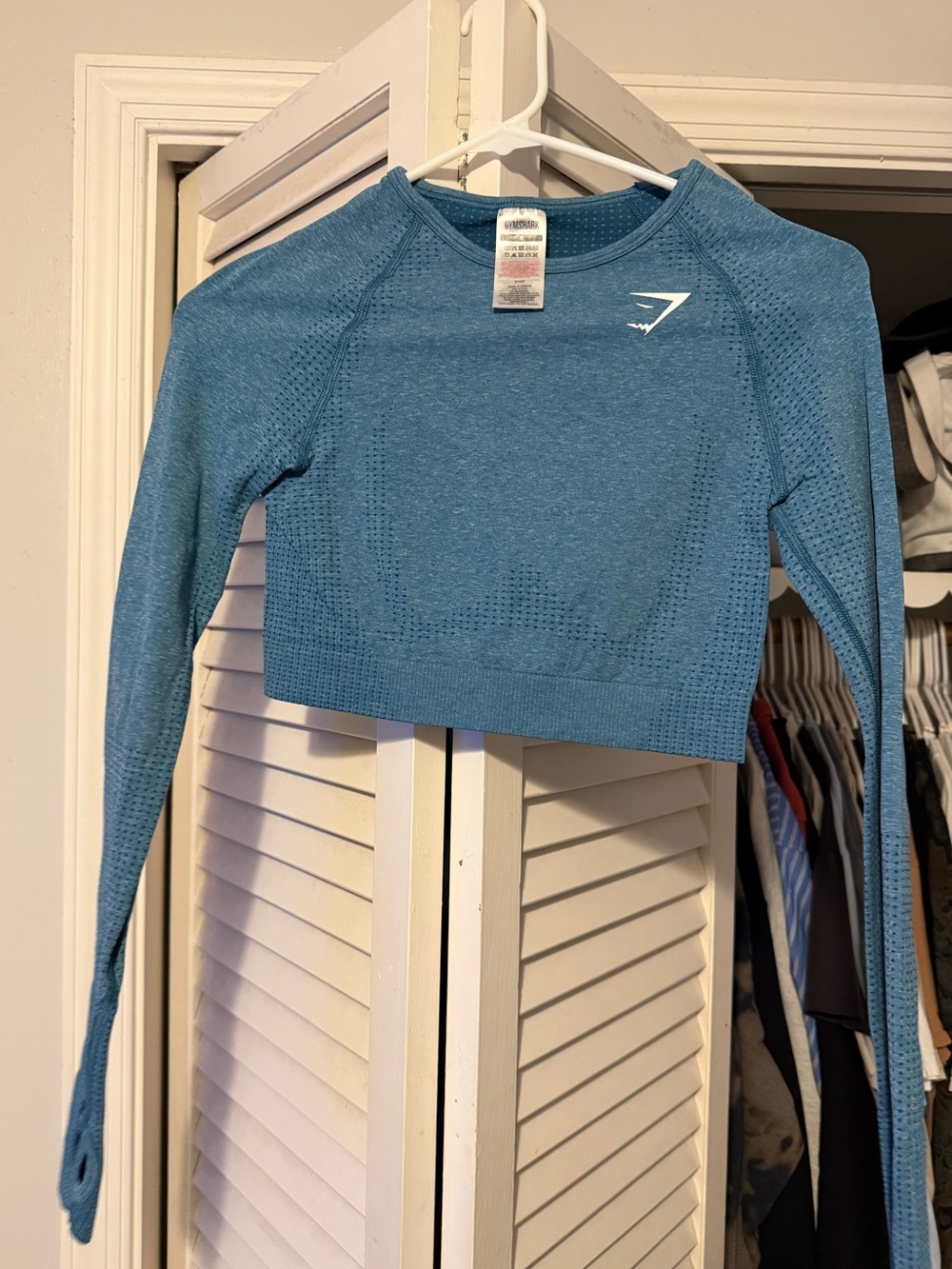 Gymshark Women’s Seamless Long Sleeve Crop Top - teal